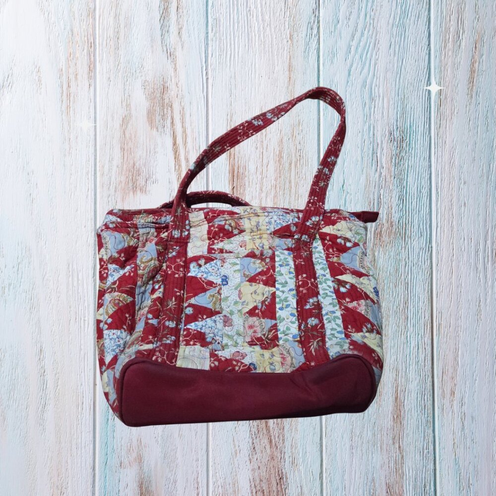 Donna Sharp Quilted Patchwork Boho Tote Handbag 1… - image 3